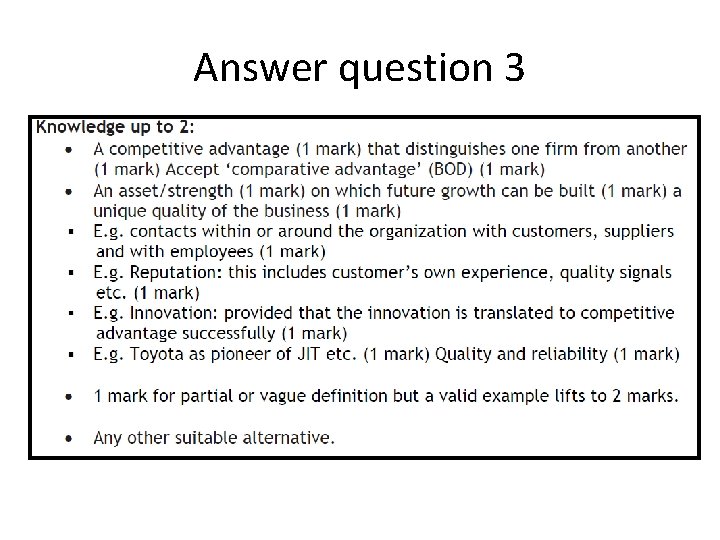 Answer question 3 Answer question 3