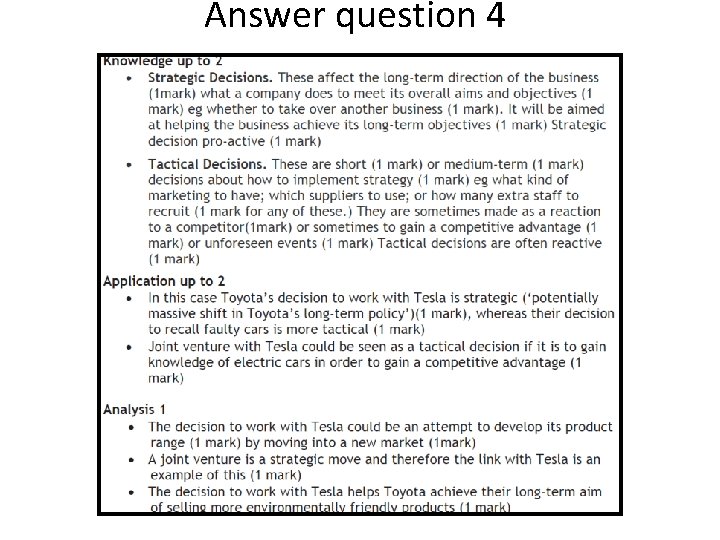 Answer question 4 Answer question 4