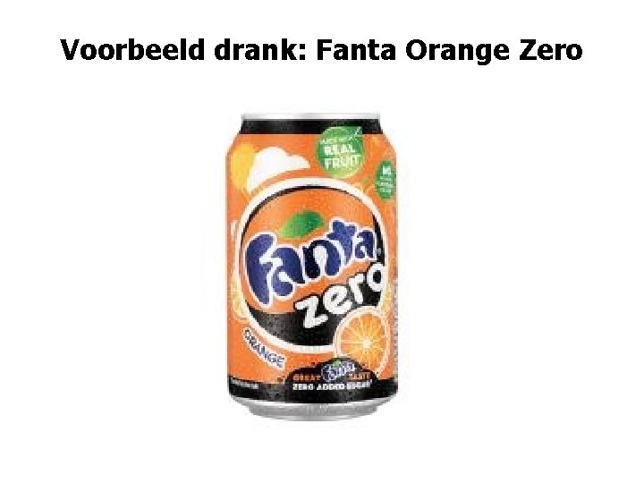 Voorbeeld drank: Fanta Orange Zero 