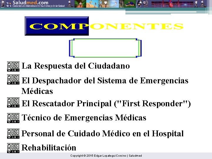 La Respuesta del Ciudadano El Despachador del Sistema de Emergencias Médicas El Rescatador Principal