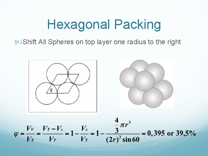 Hexagonal Packing Shift All Spheres on top layer one radius to the right 