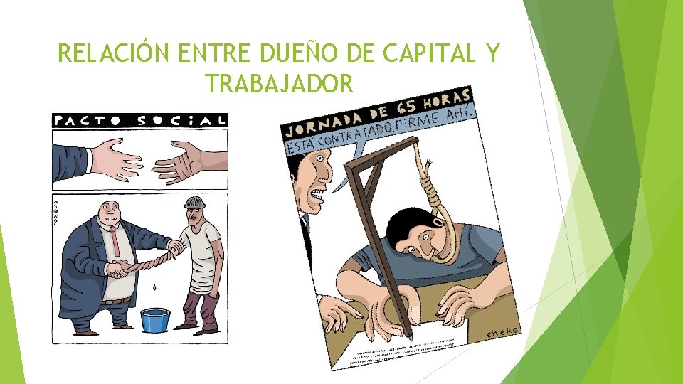 RELACIÓN ENTRE DUEÑO DE CAPITAL Y TRABAJADOR 