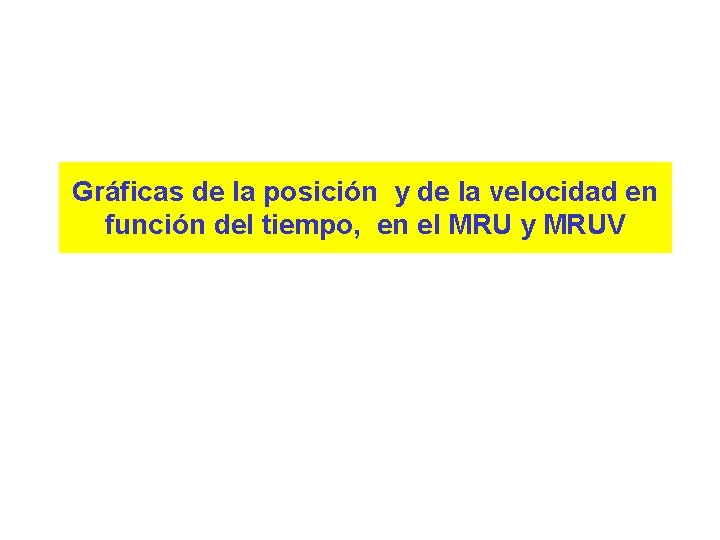 Gráficas de la posición y de la velocidad en función del tiempo, en el Gráficas de la posición y de la velocidad en función del tiempo, en el
