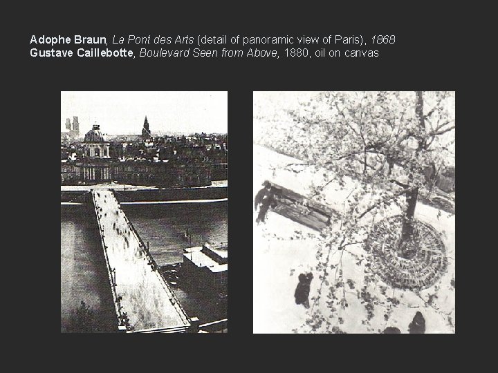 Adophe Braun, La Pont des Arts (detail of panoramic view of Paris), 1868 Gustave