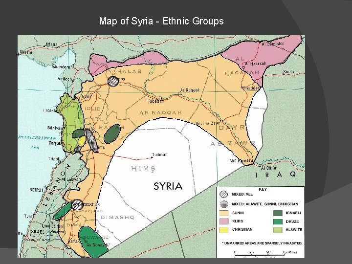 Map of Syria - Ethnic Groups 