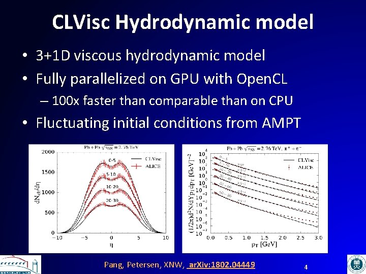 CLVisc Hydrodynamic model • 3+1 D viscous hydrodynamic model • Fully parallelized on GPU