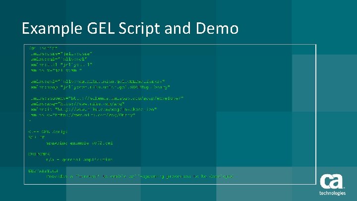 Example GEL Script and Demo 