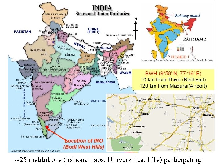  25 institutions (national labs, Universities, IITs) participating 