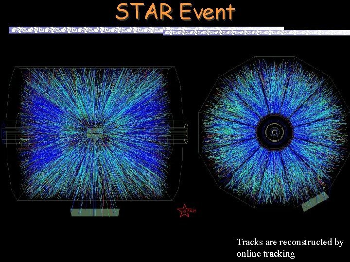 STAR Event LBNL Tracks are reconstructed by online tracking 