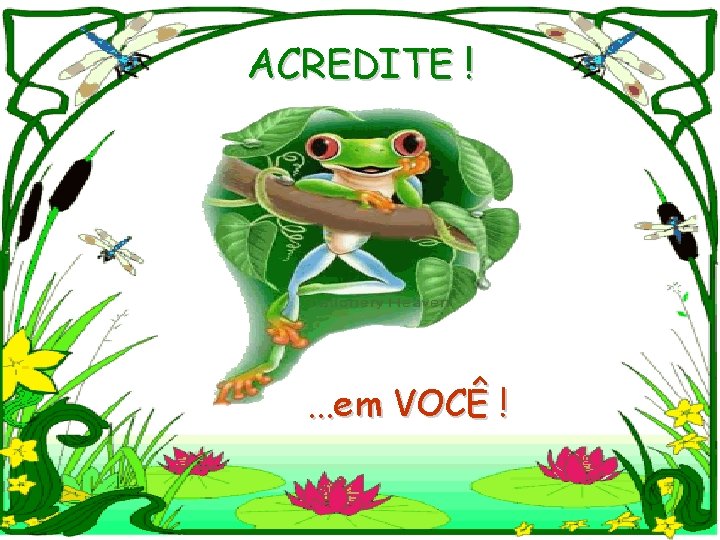 ACREDITE ! . . . em VOCÊ ! 