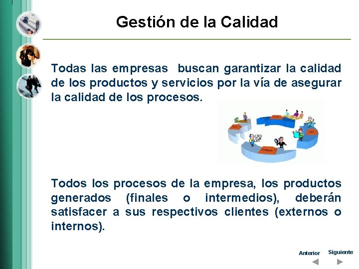 Gestión de la Calidad Todas las empresas buscan garantizar la calidad de los productos