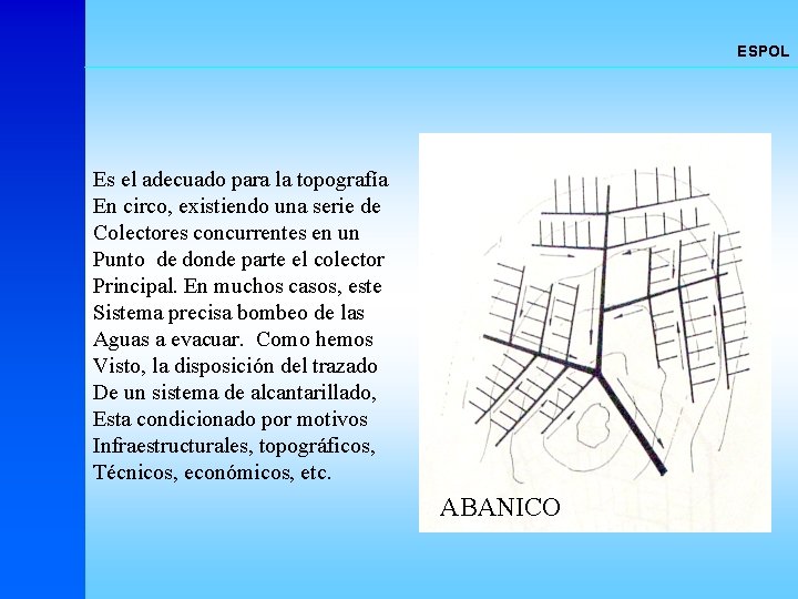 ESPOL Es el adecuado para la topografía En circo, existiendo una serie de Colectores