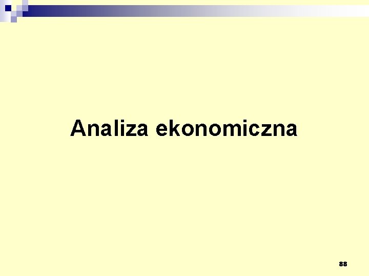 Analiza ekonomiczna 88 