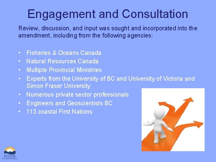 Engagement and Consultation Review, discussion, and input was sought and incorporated into the amendment,