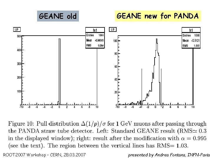 GEANE old ROOT 2007 Workshop – CERN, 28. 03. 2007 GEANE new for PANDA