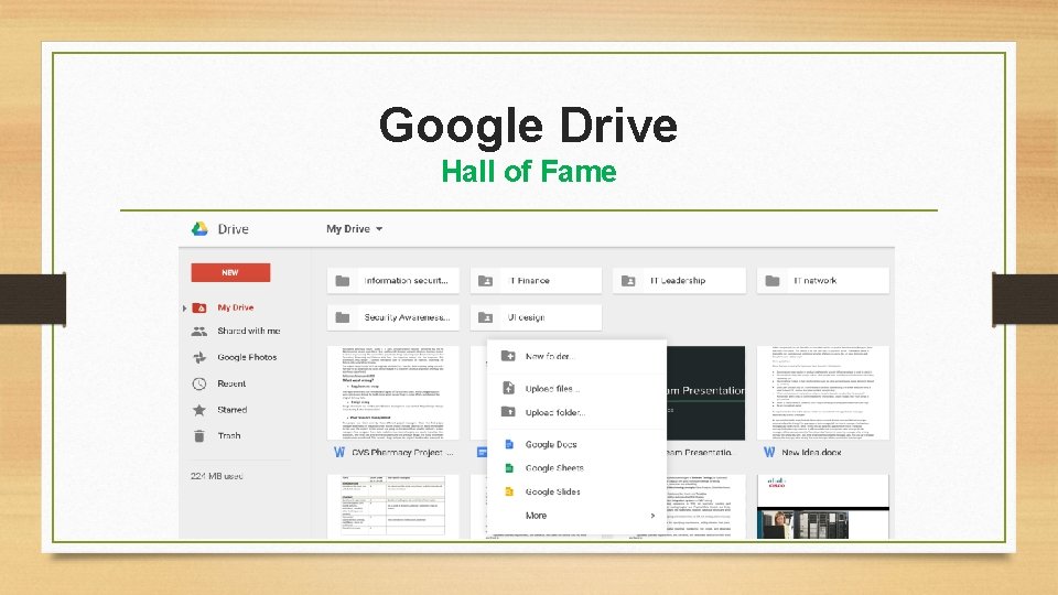 Google Drive Hall of Fame 