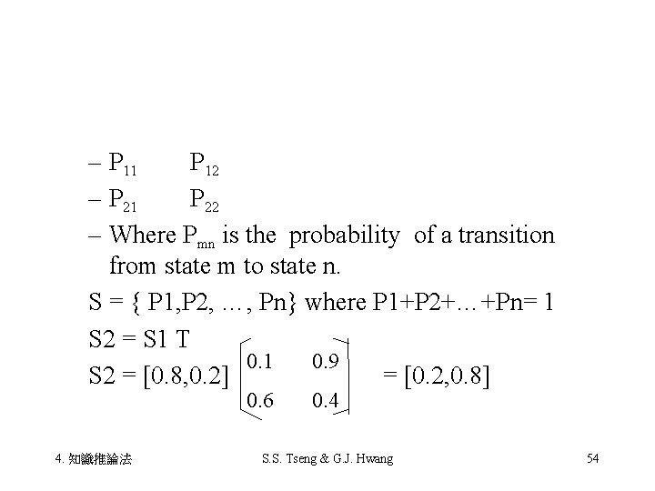 – P 11 P 12 – P 21 P 22 – Where Pmn is