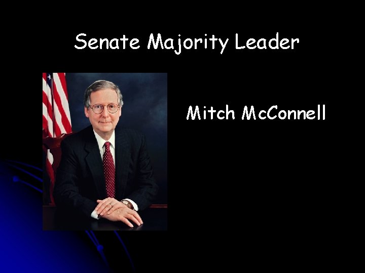 Senate Majority Leader Mitch Mc. Connell 