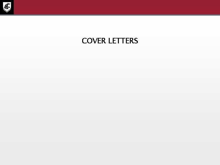 COVER LETTERS 