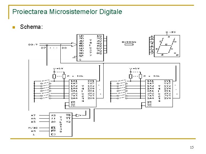 Proiectarea Microsistemelor Digitale n Schema: 15 