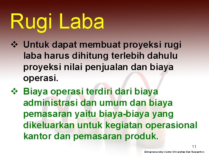 Rugi Laba v Untuk dapat membuat proyeksi rugi laba harus dihitung terlebih dahulu proyeksi