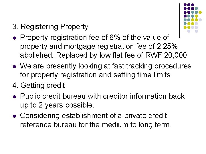 3. Registering Property l Property registration fee of 6% of the value of property