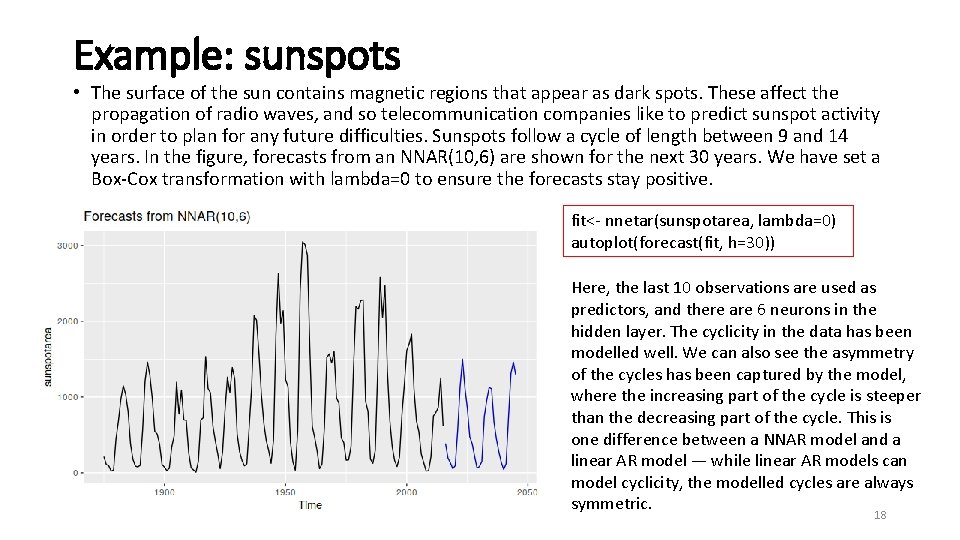 Example: sunspots • The surface of the sun contains magnetic regions that appear as