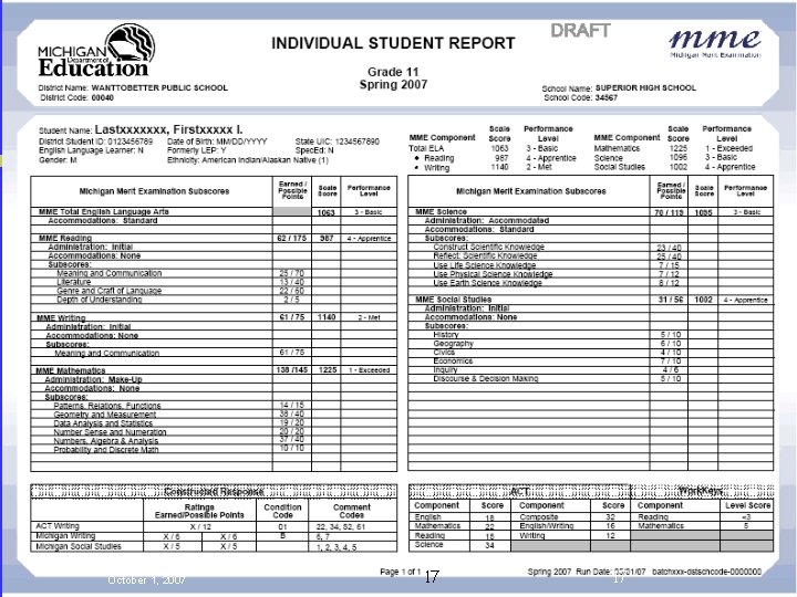 October 1, 2007 17 17 