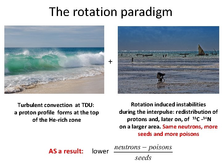 The rotation paradigm + Turbulent convection at TDU: a proton profile forms at the