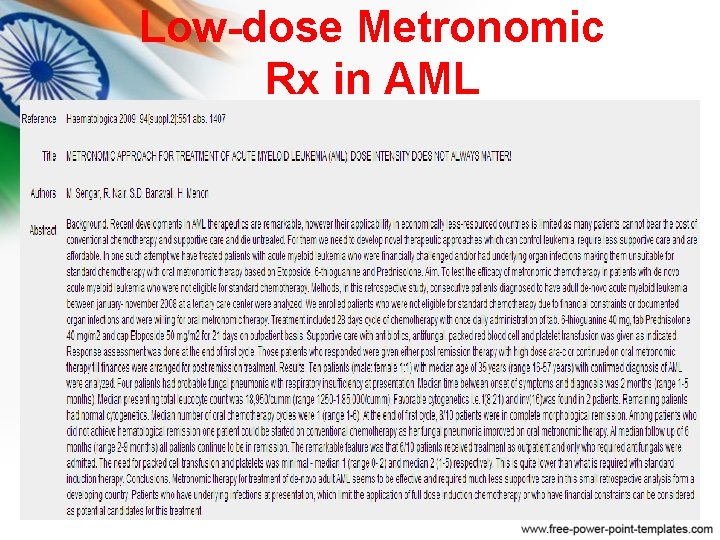 Low-dose Metronomic Rx in AML Low-dose Metronomic Rx in AML