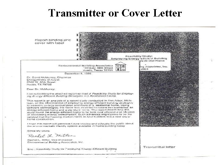 Transmitter or Cover Letter 