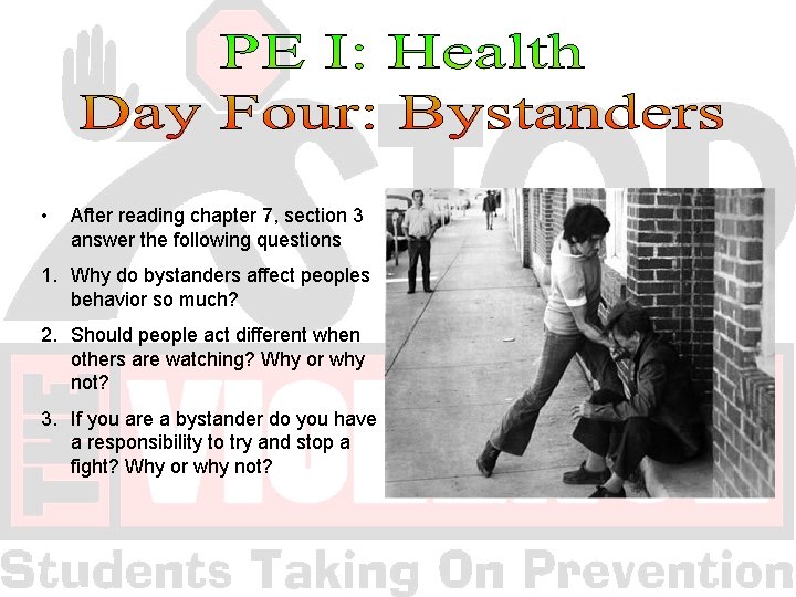  • After reading chapter 7, section 3 answer the following questions 1. Why