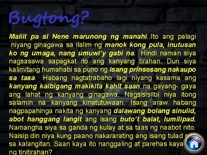 Bugtong? Maliit pa si Nene marunong ng manahi. . Ito ang palagi niyang ginagawa