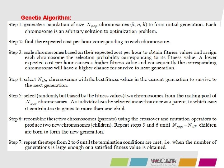 Genetic Algorithm: 