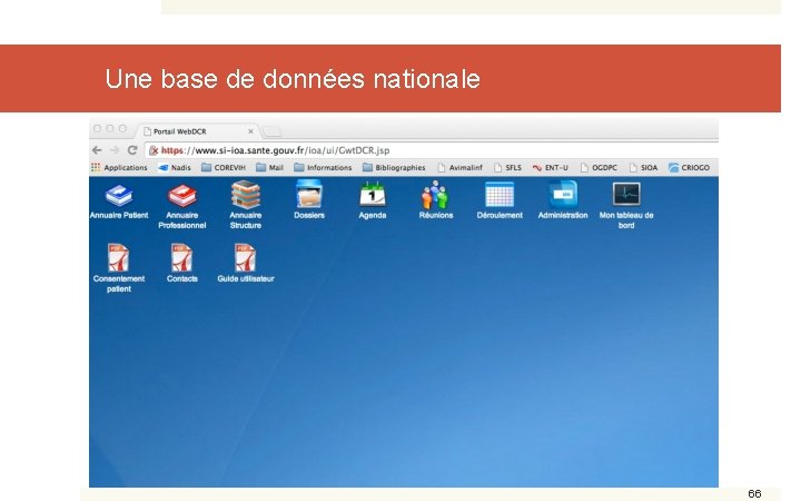 Une base de données nationale 66 