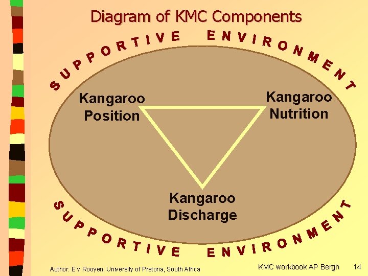 Diagram of KMC Components Kangaroo Nutrition Kangaroo Position Kangaroo Discharge Author: E v Rooyen, Diagram of KMC Components Kangaroo Nutrition Kangaroo Position Kangaroo Discharge Author: E v Rooyen,