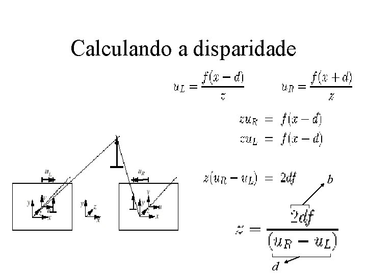 Calculando a disparidade b d 