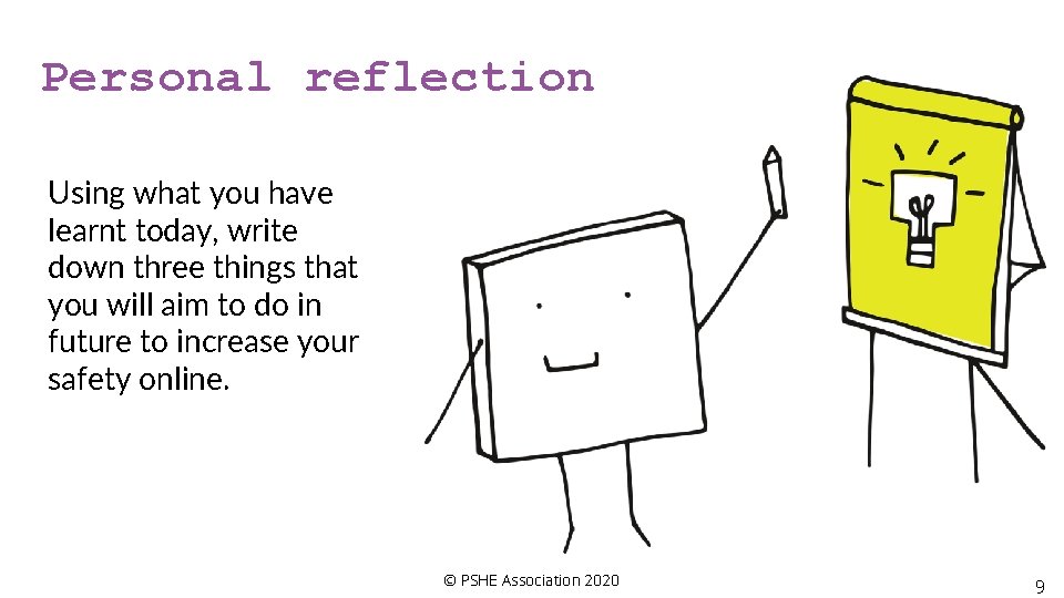 Personal reflection Using what you have learnt today, write down three things that you Personal reflection Using what you have learnt today, write down three things that you
