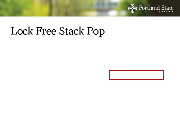 Lock Free Stack Pop 