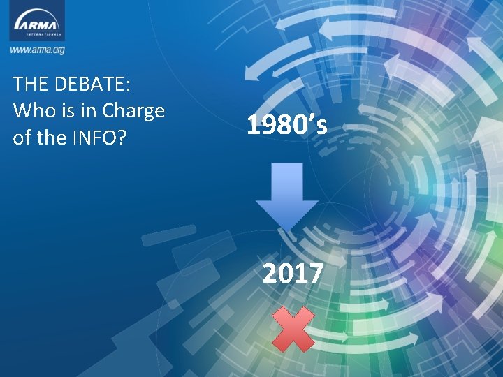 THE DEBATE: Who is in Charge of the INFO? 1980’s 2017 