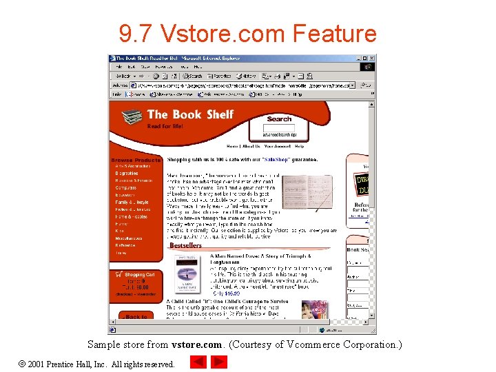 9. 7 Vstore. com Feature Sample store from vstore. com. (Courtesy of Vcommerce Corporation.