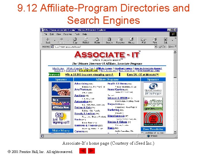 9. 12 Affiliate-Program Directories and Search Engines Associate-It’s home page (Courtesy of i. Seed