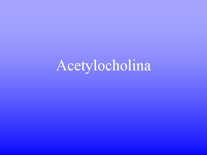 Acetylocholina 