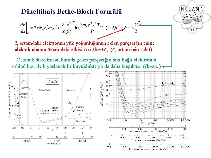 Düzeltilmiş Bethe-Bloch Formülü ortamdaki elektronun yük yoğunluğunun gelen parçacığın enine elektrik alanını üzerindeki etkisi