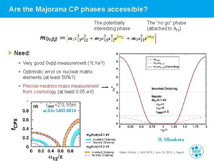 Are the Majorana CP phases accessible? The potentially interesting phase The “no go” phase