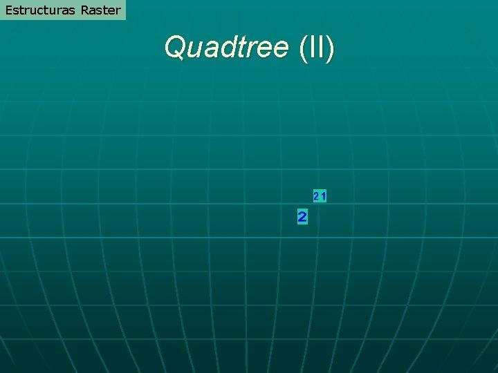 Estructuras Raster Quadtree (II) Estructuras Raster Quadtree (II)