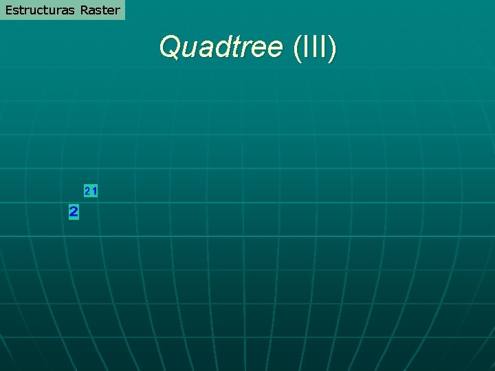 Estructuras Raster Quadtree (III) Estructuras Raster Quadtree (III)