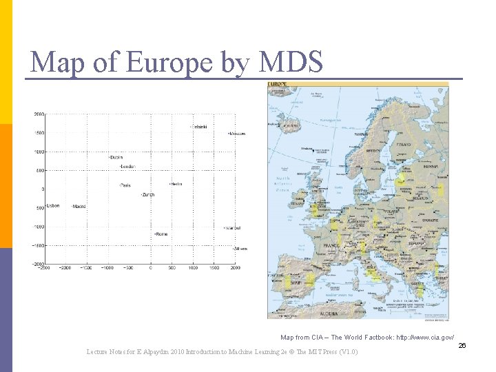 Map of Europe by MDS Map from CIA – The World Factbook: http: //www.