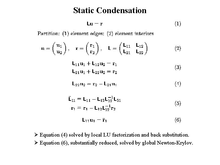 Static Condisation Equations Adaptive Grid Generation for Magnetically Confined Plasmas Alan