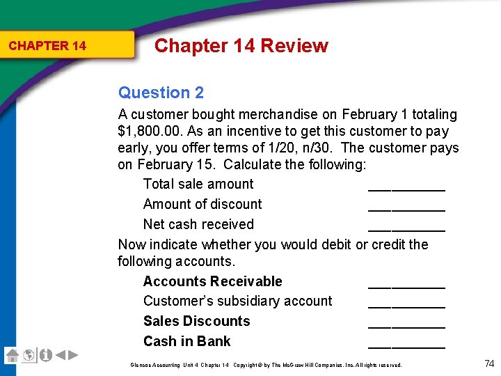 CHAPTER 14 Chapter 14 Review Question 2 A customer bought merchandise on February 1